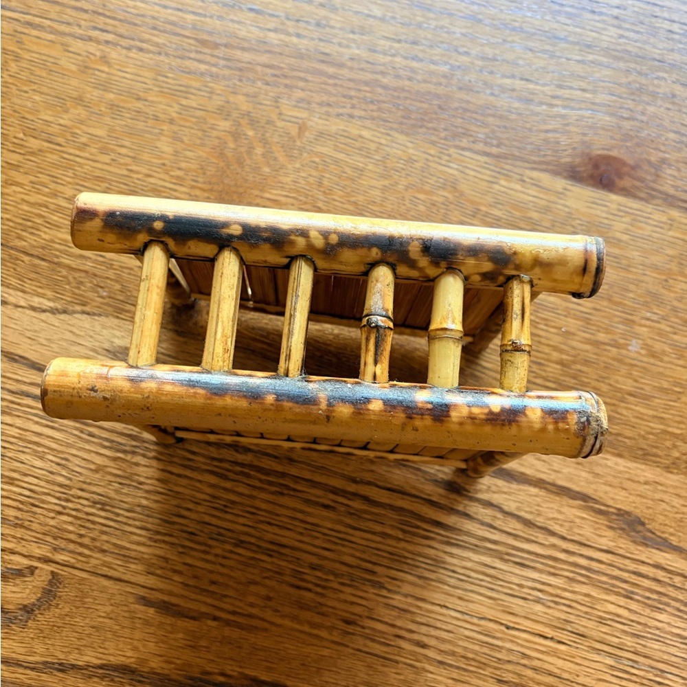 Vintage bamboo letter holder or napkin holder- grandmillenial cottagecore - Picture 5 of 12